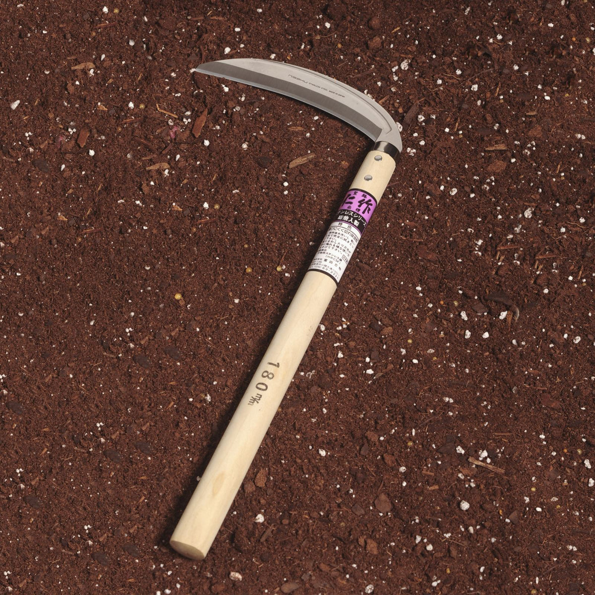Nisaku Mikadukigama Japanese Stainless Steel Grass Sickle, 7-Inch Blade NJP130