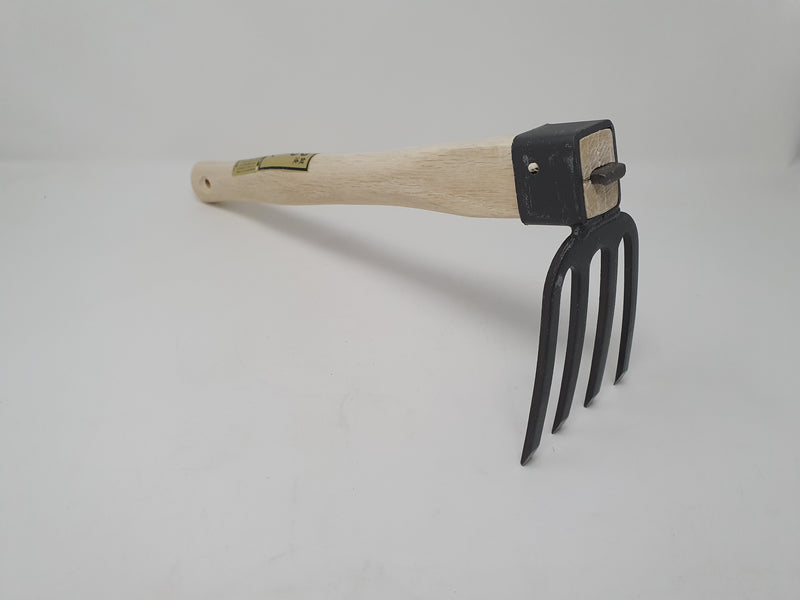 Japanese Planting Hoe 4 Prong Carbon Steel