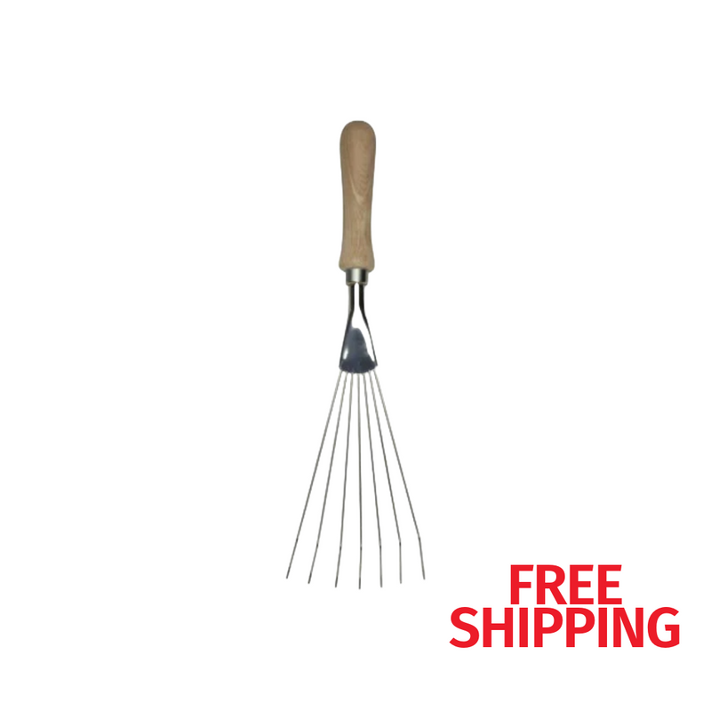 Sneeboer Leaf Rake 7 Tine with Ash Wood Handle