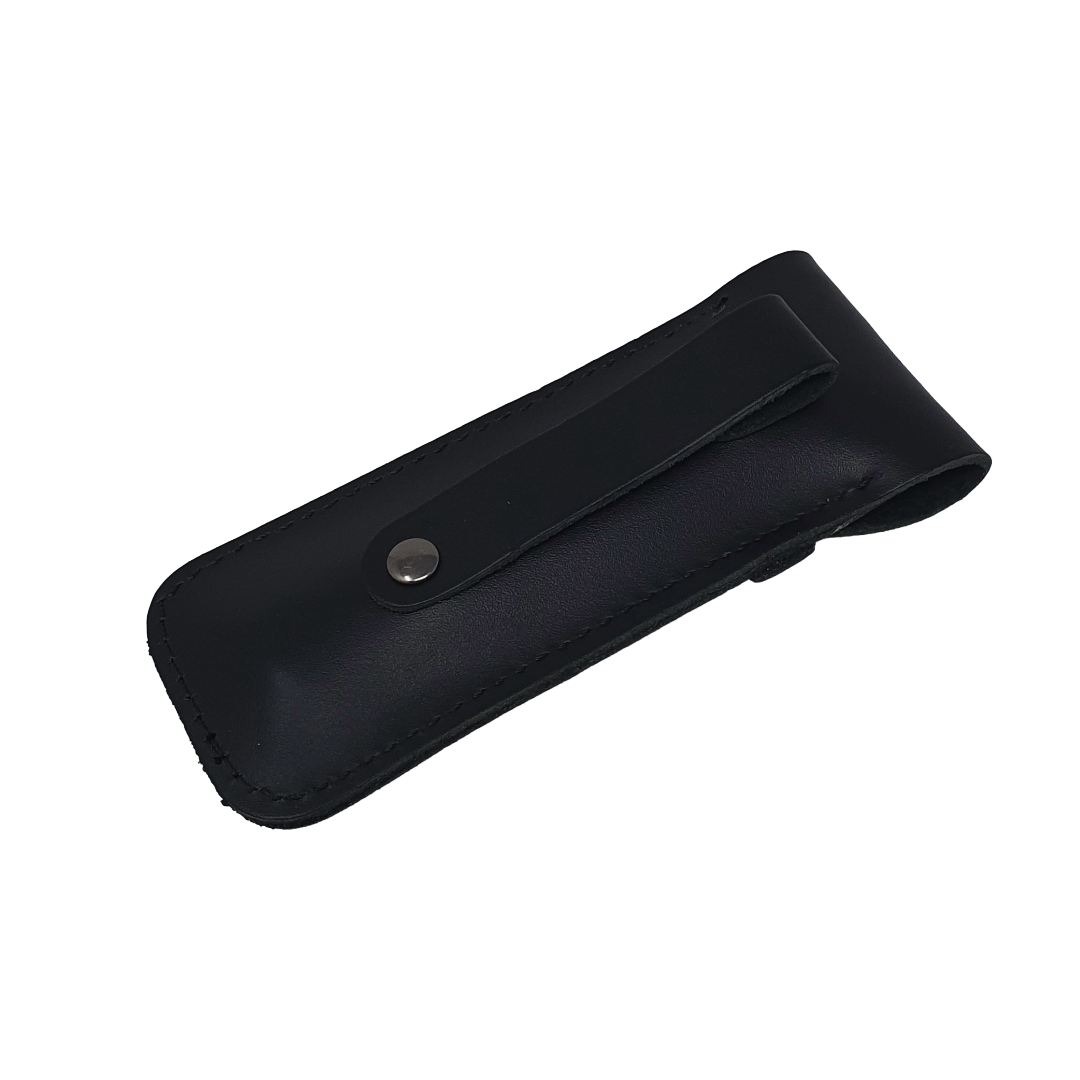 Black Leather Pouch for Folding Higonokami Knives
