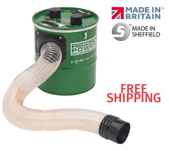 Record Power CGV286-4 Compact Extractor with 2 Metres of Hose and Easy-Fit Cuff (104770)