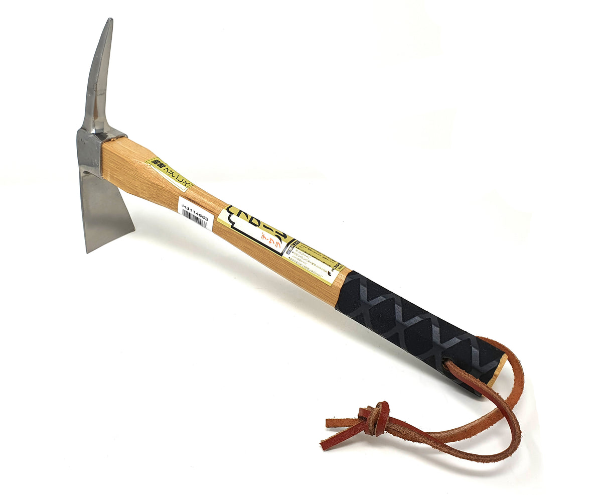 Japanese Combination Pick and Mattock Hoe, Stainless Steel.