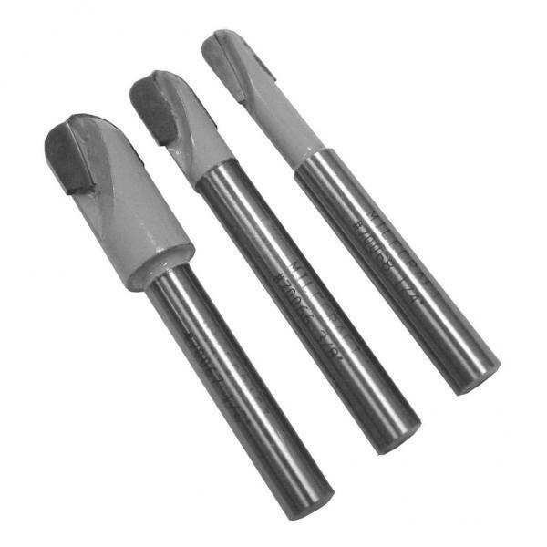 Milescraft 2210 Long Reach Router Bit Set 3PC